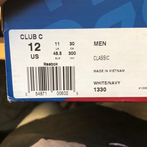 Reebok White/Navy, Club C new in box - Picture 6 of 6